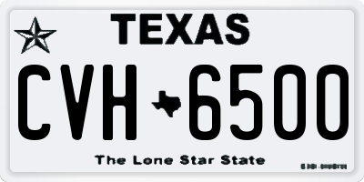 TX license plate CVH6500