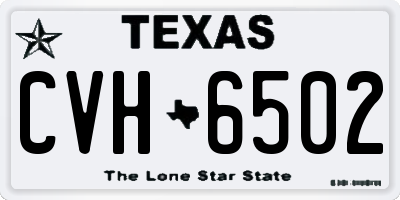 TX license plate CVH6502