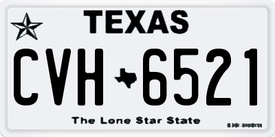 TX license plate CVH6521