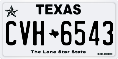 TX license plate CVH6543