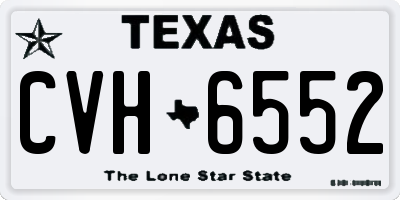 TX license plate CVH6552