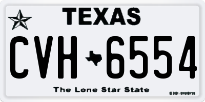 TX license plate CVH6554
