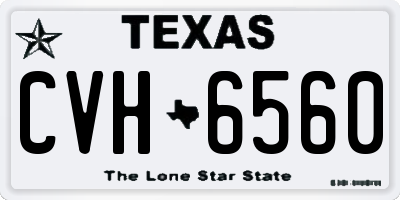 TX license plate CVH6560