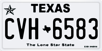 TX license plate CVH6583