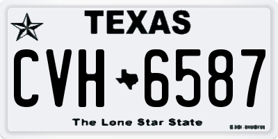 TX license plate CVH6587