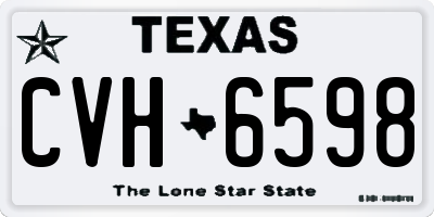 TX license plate CVH6598