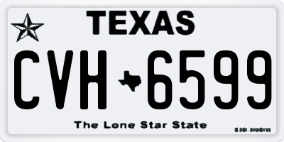 TX license plate CVH6599