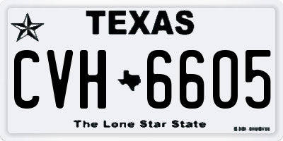 TX license plate CVH6605