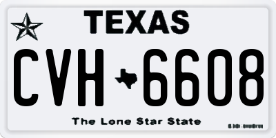 TX license plate CVH6608