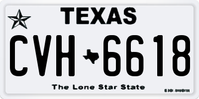 TX license plate CVH6618
