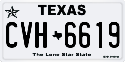 TX license plate CVH6619