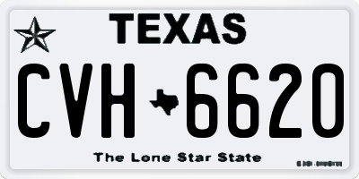 TX license plate CVH6620
