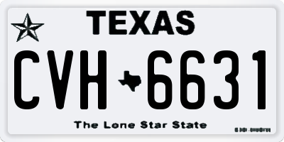 TX license plate CVH6631