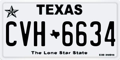 TX license plate CVH6634