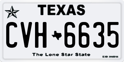 TX license plate CVH6635