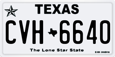 TX license plate CVH6640