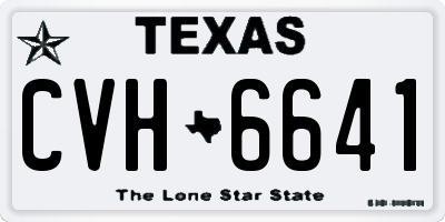 TX license plate CVH6641