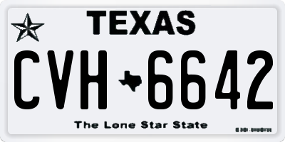 TX license plate CVH6642