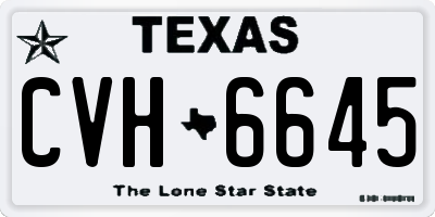 TX license plate CVH6645