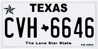 TX license plate CVH6646