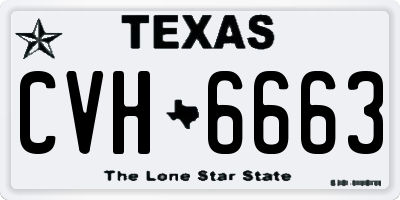 TX license plate CVH6663