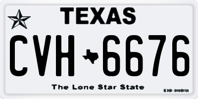 TX license plate CVH6676