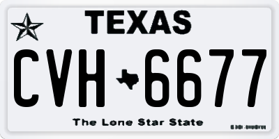 TX license plate CVH6677