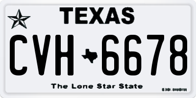 TX license plate CVH6678