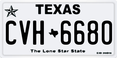 TX license plate CVH6680