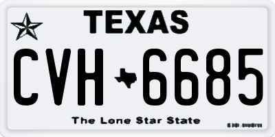 TX license plate CVH6685