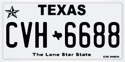 TX license plate CVH6688