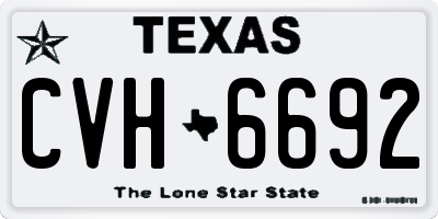 TX license plate CVH6692
