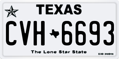 TX license plate CVH6693