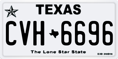 TX license plate CVH6696