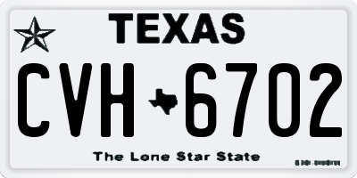 TX license plate CVH6702