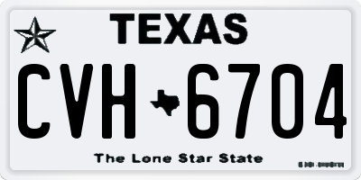 TX license plate CVH6704