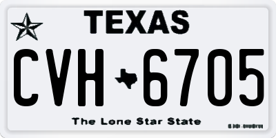 TX license plate CVH6705