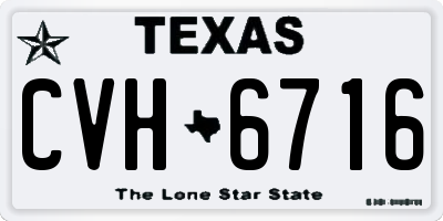 TX license plate CVH6716