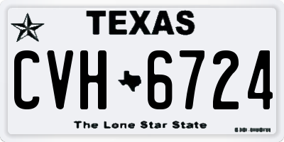 TX license plate CVH6724