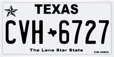 TX license plate CVH6727