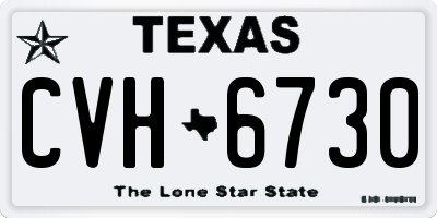 TX license plate CVH6730
