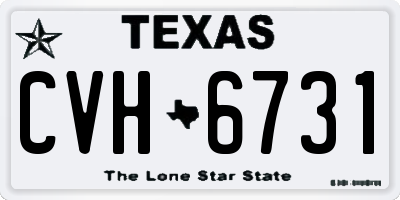 TX license plate CVH6731