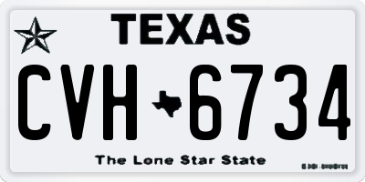 TX license plate CVH6734