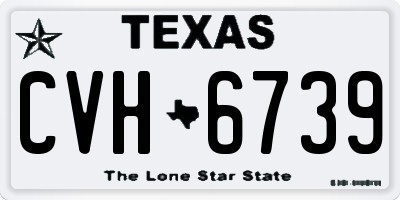 TX license plate CVH6739