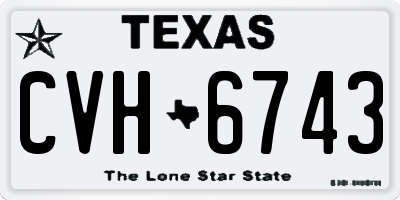 TX license plate CVH6743