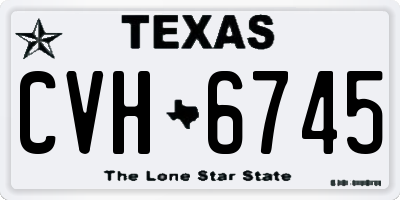 TX license plate CVH6745