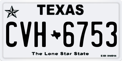 TX license plate CVH6753