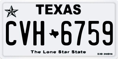 TX license plate CVH6759