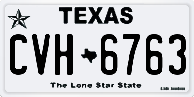 TX license plate CVH6763