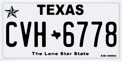 TX license plate CVH6778